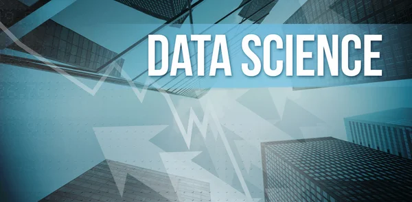 Data science with blue background — Stock Photo, Image