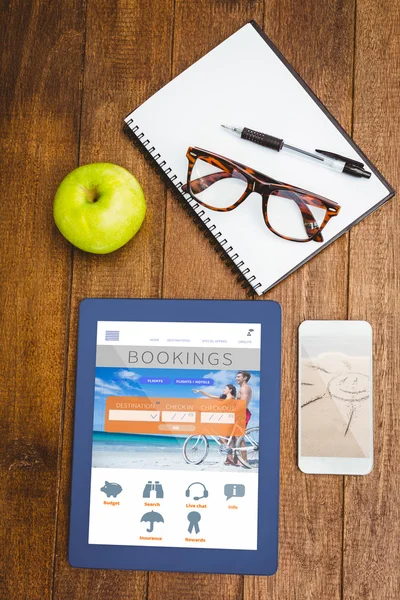 Vakantie boeken app — Stockfoto