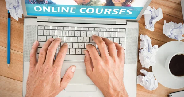 Online courses interface — Stock Photo, Image