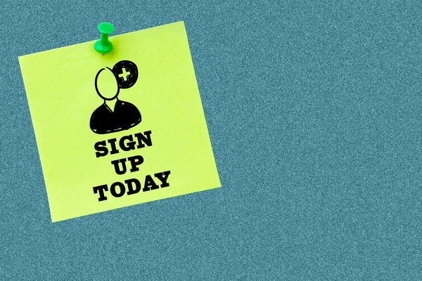 Sign up today text — Stock Photo, Image