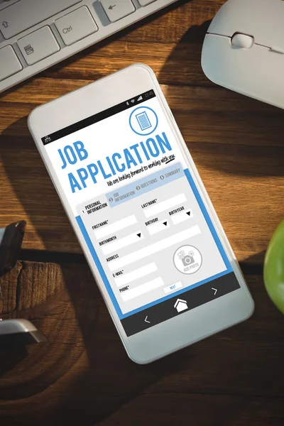 Applicazione di domanda di lavoro telefono — Foto Stock