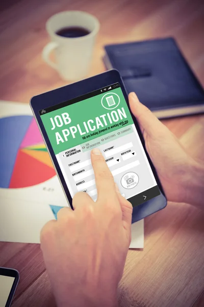 Solicitud de empleo en smartphone — Foto de Stock