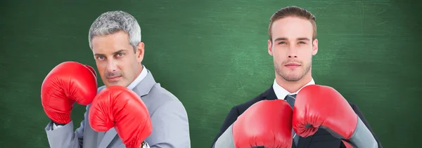 Businessmen with boxing gloves — Stock Photo, Image