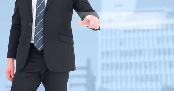 Businessman pointing with his finger — Stock Photo, Image