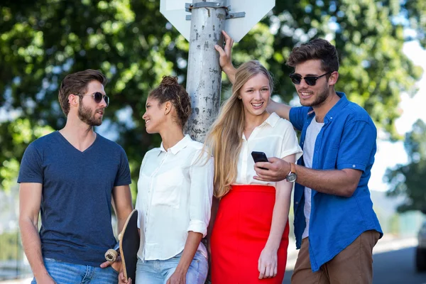 Hip friends spending time together — Stock Photo, Image