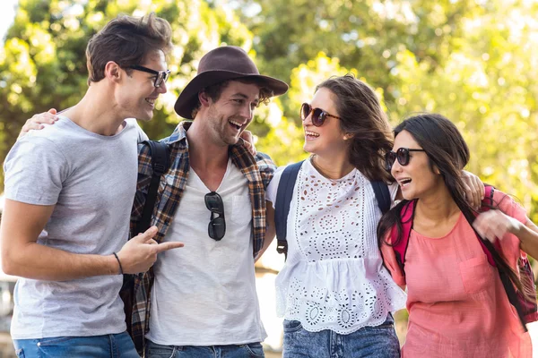 Hip friends posing for camera — Stock Photo, Image