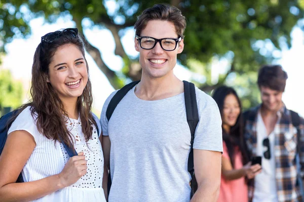 Hip couple posing for camera — Stock Photo, Image