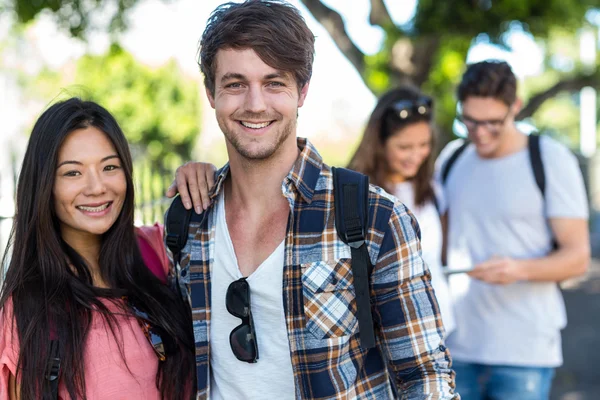 Hip couple posing for camera — Stock Photo, Image