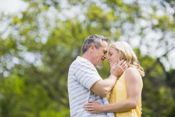 Lyckliga paret att kyssa — Stockfoto