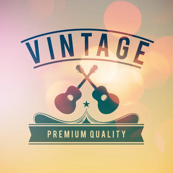 Vintage music logo — Stock Photo, Image