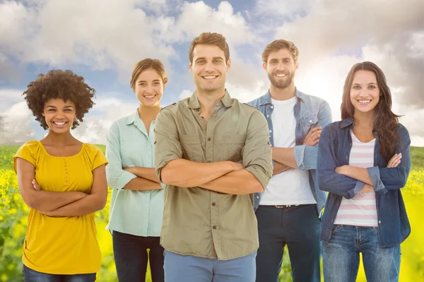 Jóvenes colegas felices — Foto de Stock