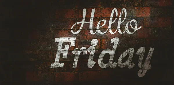 Hello Friday words — стоковое фото