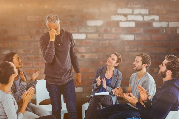 Delighted man standing — Stock Photo, Image