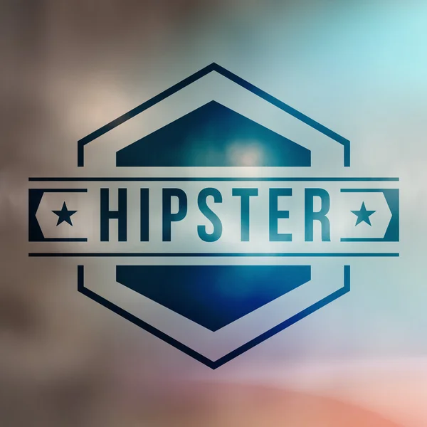 Hipster logosunun birçok parçalardan oluşan imge — Stok fotoğraf