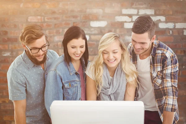 Business people working at computer desk — Stock Photo, Image