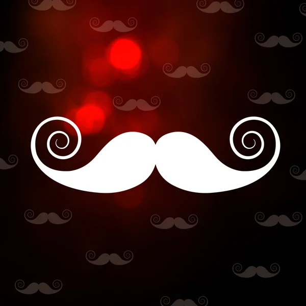 Logotipo do bigode masculino — Fotografia de Stock