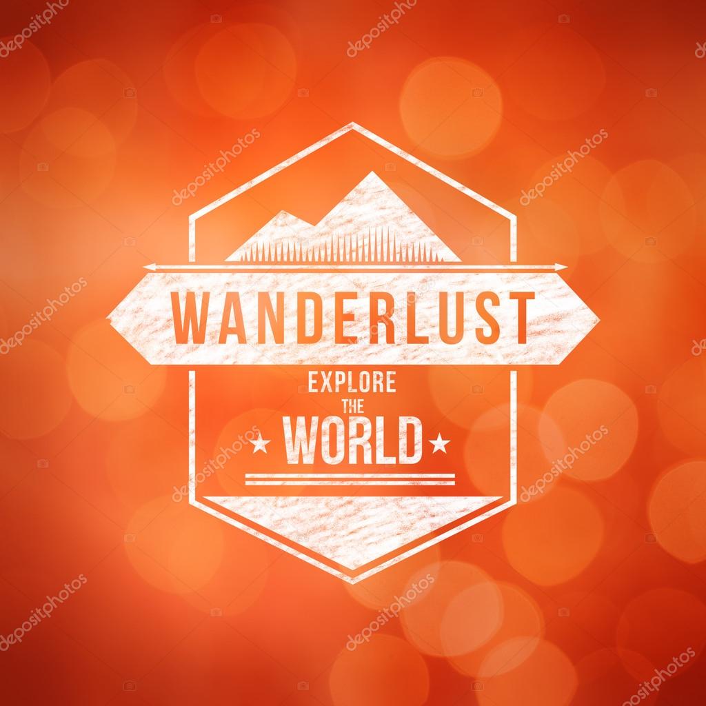 Wanderlust  explore logo against textured background