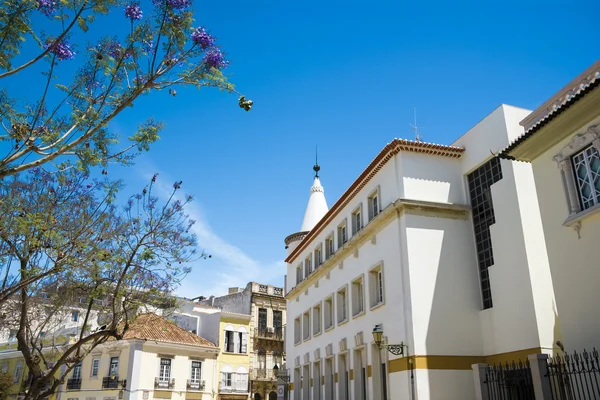 De straat in het historische centrum van faro portugal. — Stockfoto