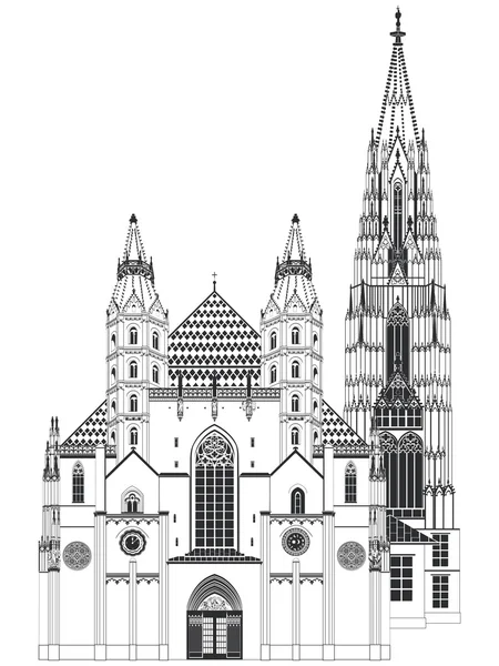 Cathédrale St. Stephens, Vienne — Image vectorielle