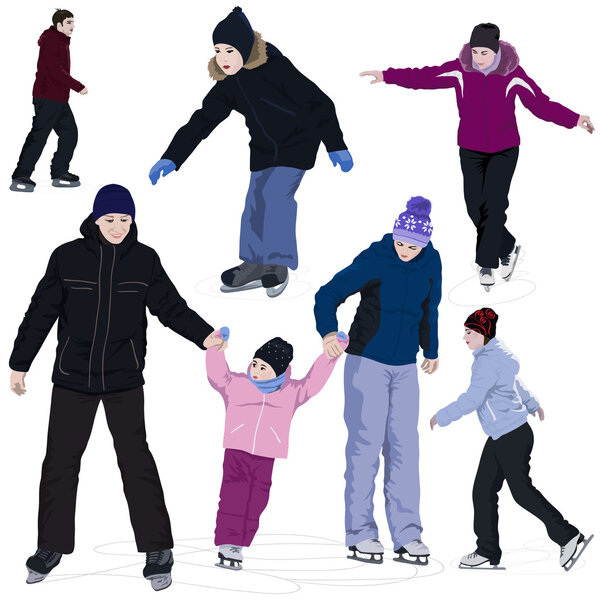 Люди на катке
