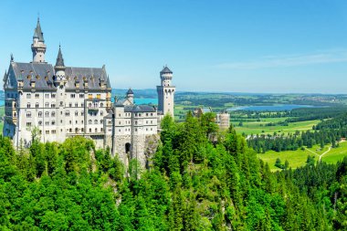 Neuschwanstein Kalesi, Fussen yakınlarında.