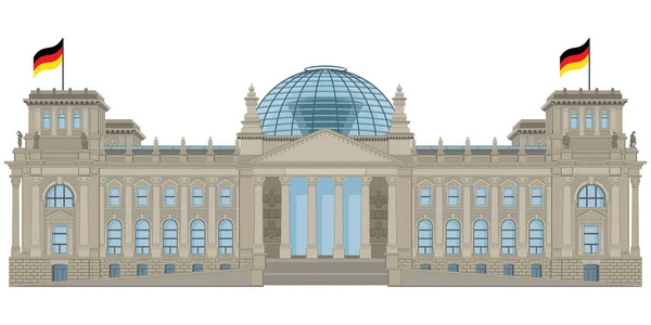 Edifício Reichstag em Berlim — Vetor de Stock