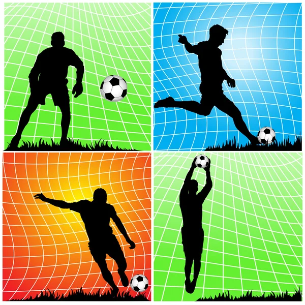 Fotboll fotbollsspelare — Stock vektor