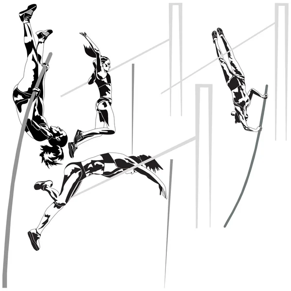Skok o tyči — Stockový vektor