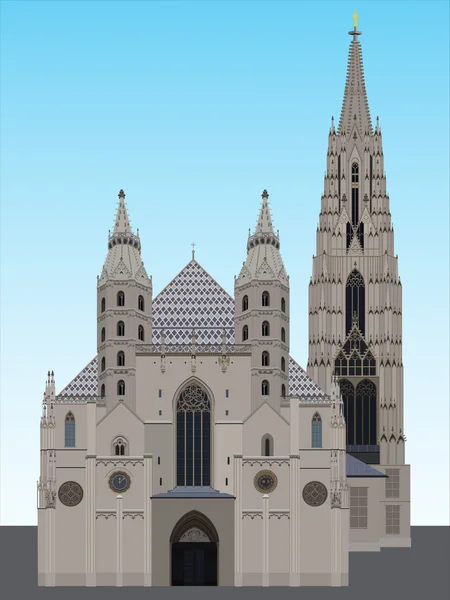 Catedral de Santo Estêvão, Viena — Vetor de Stock