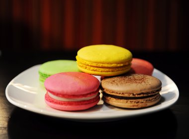 lezzetli renkli macaroons
