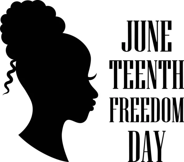 Hermosa silueta de mujer negra americana. Diseño de personaje femenino. Cara de mujer afro. Concepto Juneteenth. Vectores De Stock Sin Royalties Gratis