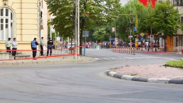 Tulcea, rumänien - juni 11: donaudelta rallye city track am juni 11, 2016 in tulcea, rumänien — Stockvideo