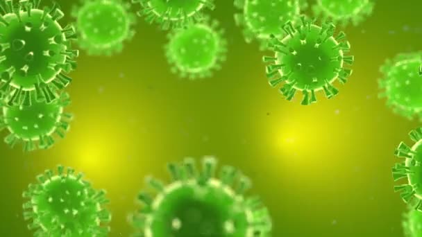 Анімація вірусу в клітинному середовищі — стокове відео