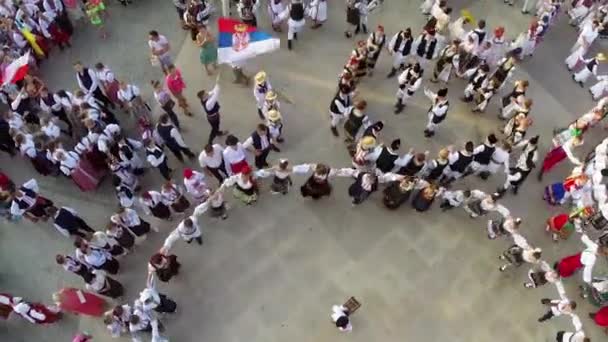 Amistad danza vista aérea — Vídeos de Stock