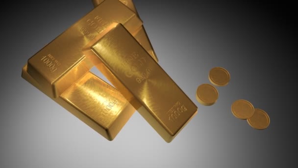 Sztabki złota — Wideo stockowe