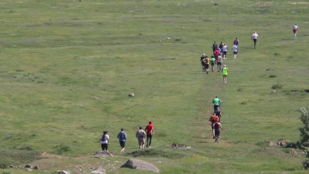 Maratón de montaña para la salud — Vídeo de stock