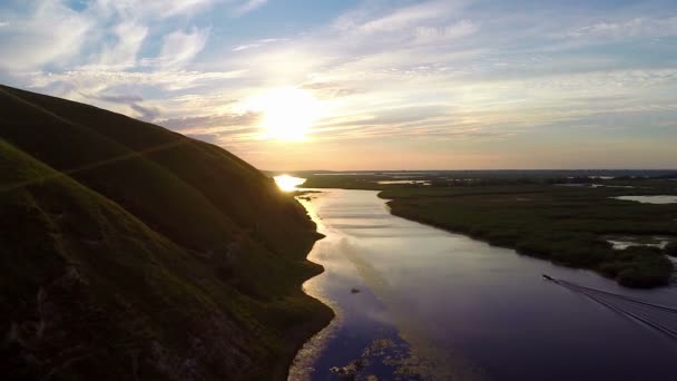 Danube deltan Flygfoto — Stockvideo