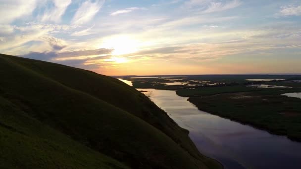 Danube deltan Flygfoto — Stockvideo