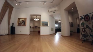 Galeri resim ve heykel. dolly vurdu.