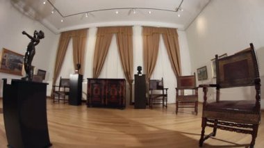 Galeri resim ve heykel. dolly vurdu.