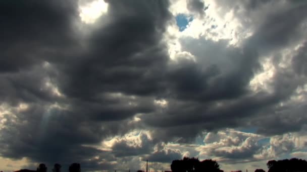 Nuvens de tempestade timelapse — Vídeo de Stock