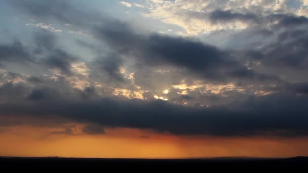 Sonnenuntergang Wolken Zeitraffer — Stockvideo