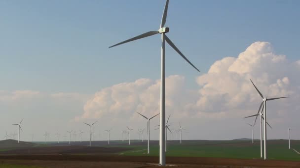 Větrné turbíny — Stock video