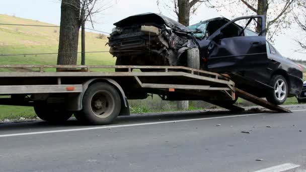 Unfall im Straßenverkehr — Stockvideo