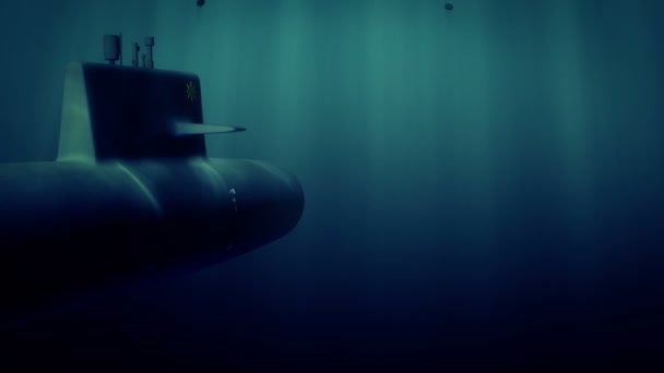 Submarine under death charge attack — Stock Video