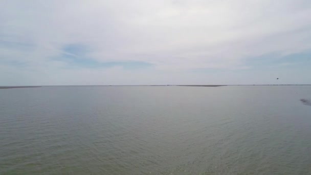 Île accueillant des colonies de pélicans dalmates, vue aérienne 