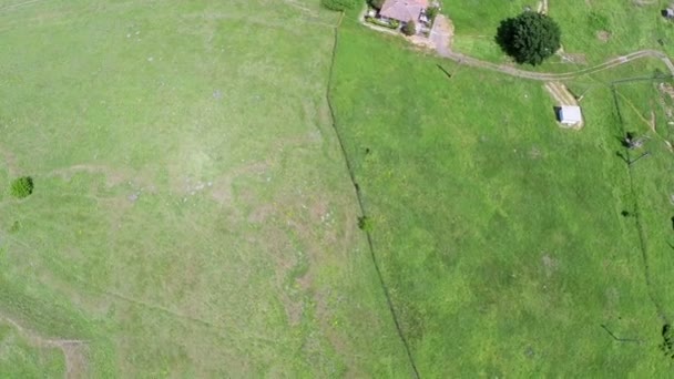 Ruïnes van het oude fort van Noviodunum, luchtfoto — Stockvideo