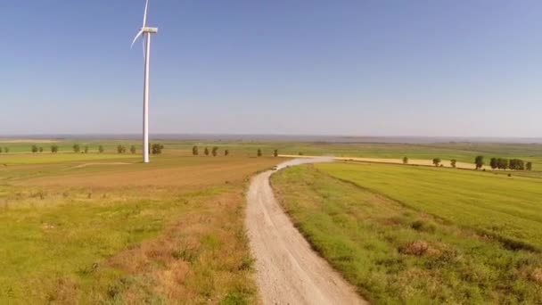 Danube Delta Rally khusus percobaan windfarm — Stok Video