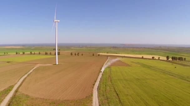 Danube deltan Rally särskilda prov vindkraftspark — Stockvideo
