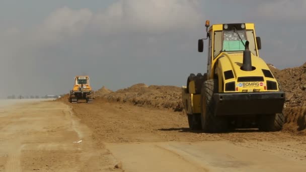 Extensão da pista do aeroporto Delta do Danúbio — Vídeo de Stock